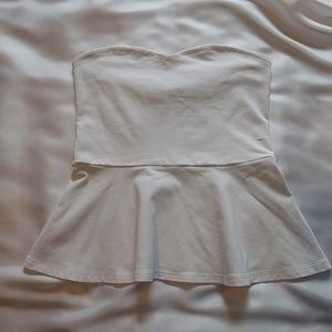 EXPRESS Strapless Peplum Top